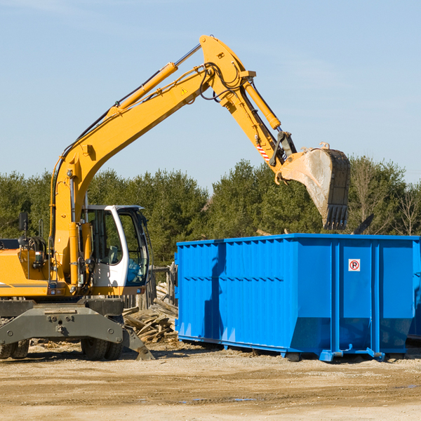 are there any restrictions on where a residential dumpster can be placed in Plumtree North Carolina